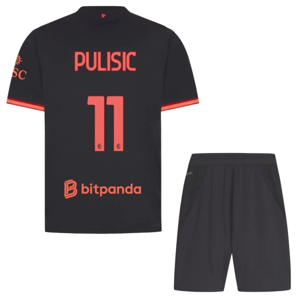 Koszulka Piłkarska AC Milan Christian Pulišić 11 Dziecięca Alternatywna 2026/27