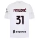 Koszulka Piłkarska AC Milan Pavlovic 31 Męska Wyjazdowa 2026/27 Koszulka Piłkarska AC Milan Pavlovic 31 Męska Wyjazdowa 2026/27