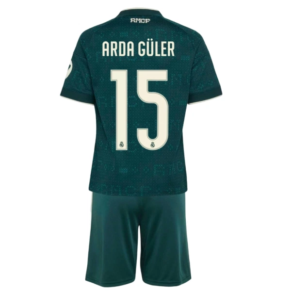 Koszulka Piłkarska Real Madryt Arda Güler 15 Dziecięca Wyjazdowa 2026/27 Koszulka Piłkarska Real Madryt Arda Güler 15 Dziecięca Wyjazdowa 2026/27