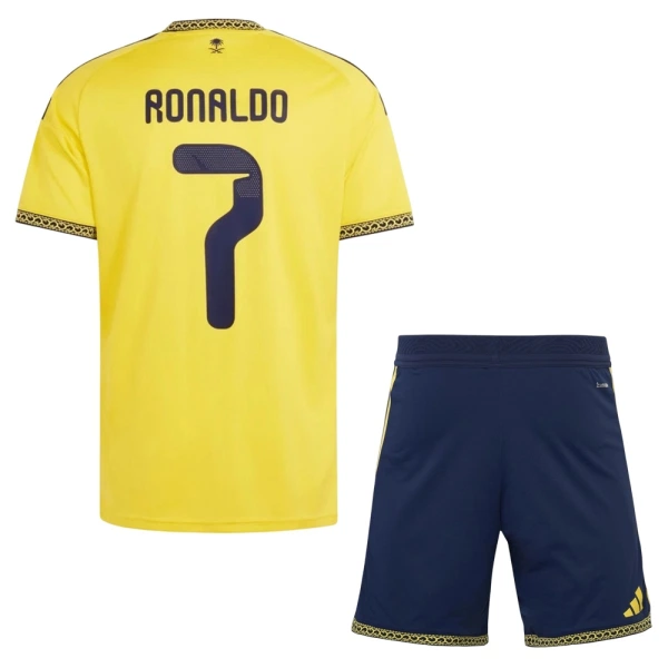 Koszulka Piłkarska Al-Nassr FC Cristiano Ronaldo 7 Dziecięca Domowa 2026/27 Koszulka Piłkarska Al-Nassr FC Cristiano Ronaldo 7 Dziecięca Domowa 2026/27