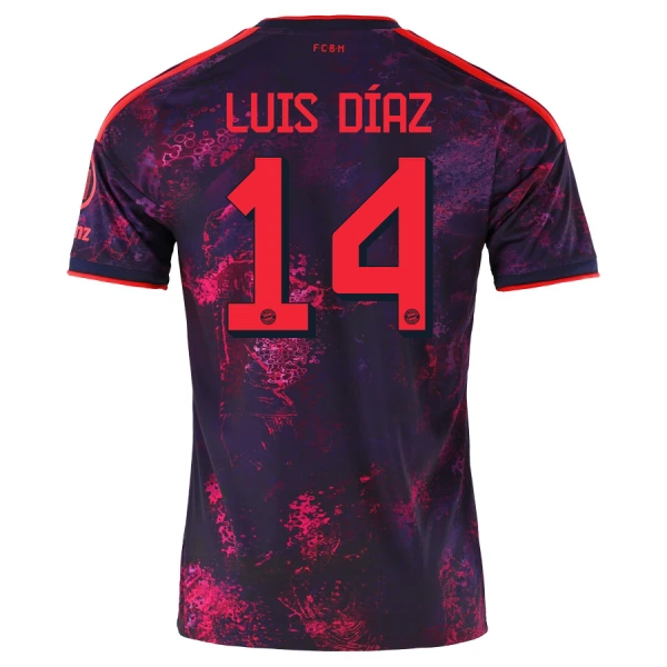 Koszulka Piłkarska FC Bayern Monachium Luis Díaz 14 Męska Alternatywna 2026/27 Koszulka Piłkarska FC Bayern Monachium Luis Díaz 14 Męska Alternatywna 2026/27