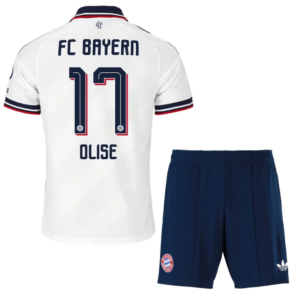 Koszulka Piłkarska FC Bayern Monachium Olise 17 Dziecięca Wyjazdowa 2026/27 Koszulka Piłkarska FC Bayern Monachium Olise 17 Dziecięca Wyjazdowa 2026/27