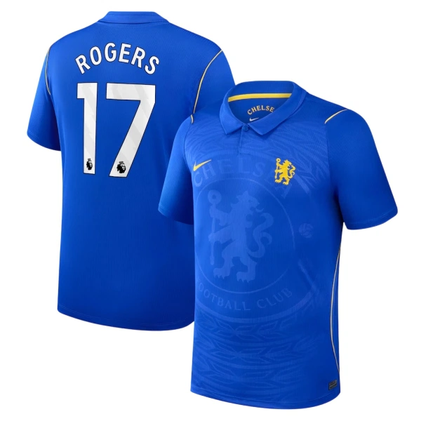 Koszulka Piłkarska Chelsea Rogers 17 Męska Domowa 2026/27 Koszulka Piłkarska Chelsea Rogers 17 Męska Domowa 2026/27