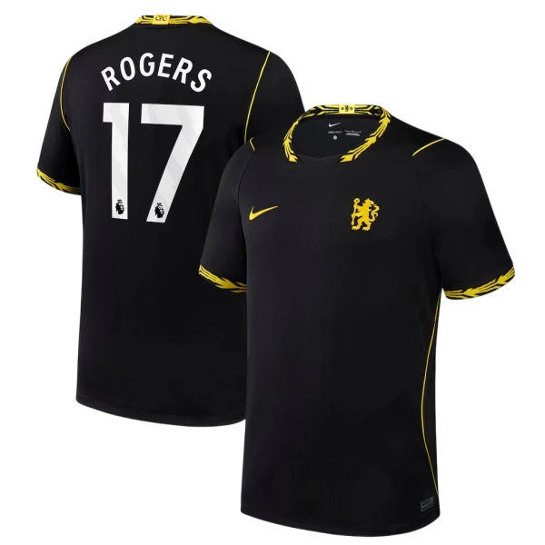 Koszulka Piłkarska Chelsea Rogers 17 Męska Wyjazdowa 2026/27 Koszulka Piłkarska Chelsea Rogers 17 Męska Wyjazdowa 2026/27