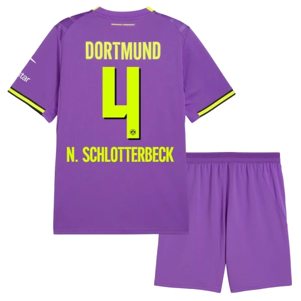 Koszulka Piłkarska Borussia Dortmund Nico Schlotterbeck 4 Dziecięca Alternatywna 2026/27 Koszulka Piłkarska Borussia Dortmund Nico Schlotterbeck 4 Dziecięca Alternatywna 2026/27
