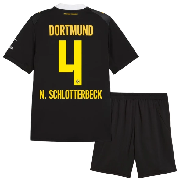 Koszulka Piłkarska Borussia Dortmund Nico Schlotterbeck 4 Dziecięca Wyjazdowa 2026/27