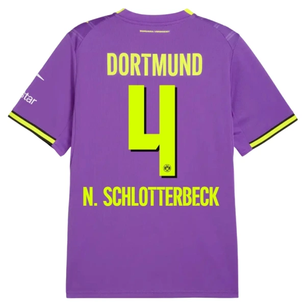 Koszulka Piłkarska Borussia Dortmund Nico Schlotterbeck 4 Męska Alternatywna 2026/27 Koszulka Piłkarska Borussia Dortmund Nico Schlotterbeck 4 Męska Alternatywna 2026/27