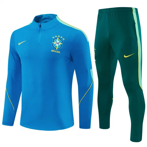 Brazylia Zestaw Bluzy Treningowej Męska 2026/27 Niebieski Brazylia Zestaw Bluzy Treningowej Męska 2026/27 Niebieski