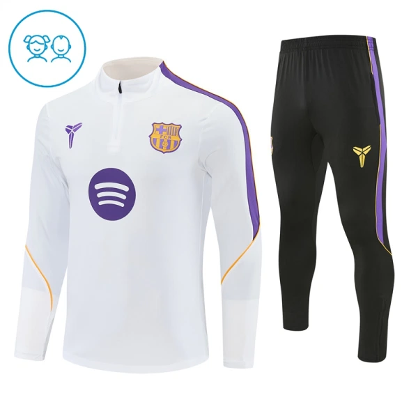 FC Barcelona Zestaw Bluzy Treningowej Dziecięca 2026/27 Biały FC Barcelona Zestaw Bluzy Treningowej Dziecięca 2026/27 Biały