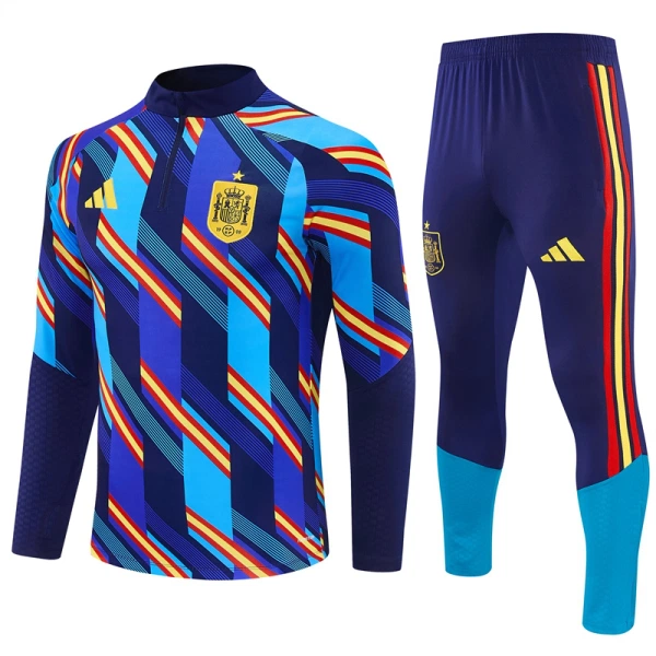 Hiszpania Zestaw Bluzy Treningowej Męska 2026/27 Niebieski Hiszpania Zestaw Bluzy Treningowej Męska 2026/27 Niebieski