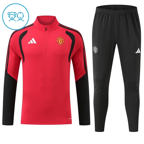 Manchester United Zestaw Bluzy Treningowej Dziecięca 2026/27 Czerwony Manchester United Zestaw Bluzy Treningowej Dziecięca 2026/27 Czerwony