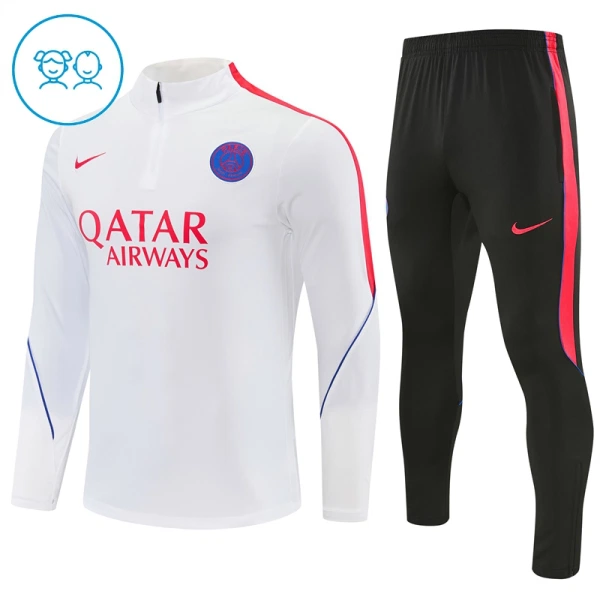Paris Saint-Germain Zestaw Bluzy Treningowej Dziecięca 2026/27 Biały Paris Saint-Germain Zestaw Bluzy Treningowej Dziecięca 2026/27 Biały