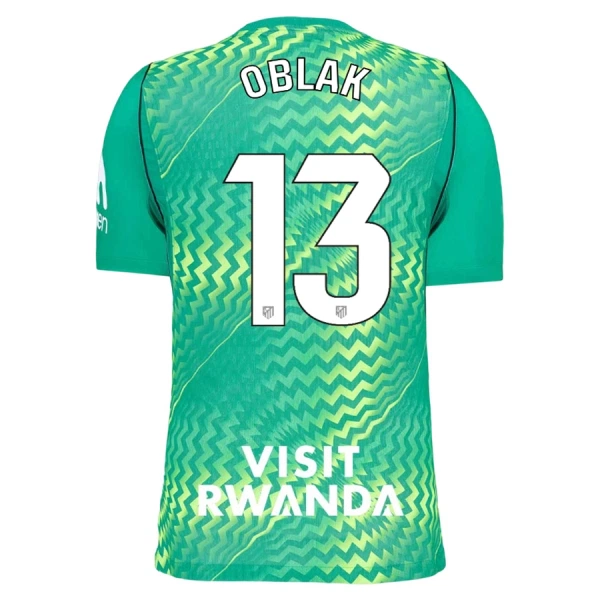Koszulka Piłkarska Bramkarska Atlético Madryt Jan Oblak 13 Męska 2026/27 Zielony Koszulka Piłkarska Bramkarska Atlético Madryt Jan Oblak 13 Męska 2026/27 Zielony