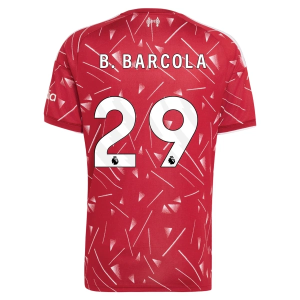 Koszulka Piłkarska Liverpool B. Barcola 29 Męska Domowa 2026/27 Koszulka Piłkarska Liverpool B. Barcola 29 Męska Domowa 2026/27