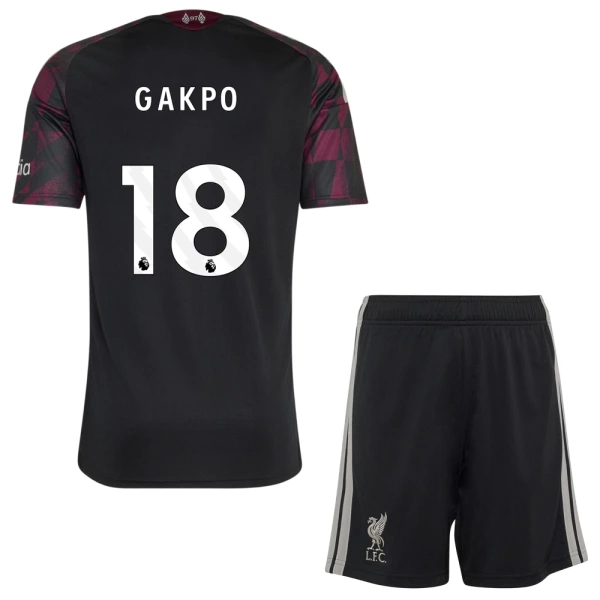 Koszulka Piłkarska Liverpool Cody Gakpo 18 Dziecięca Alternatywna 2026/27 Koszulka Piłkarska Liverpool Cody Gakpo 18 Dziecięca Alternatywna 2026/27