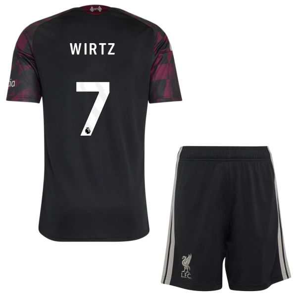 Koszulka Piłkarska Liverpool Florian Wirtz 7 Dziecięca Alternatywna 2026/27 Koszulka Piłkarska Liverpool Florian Wirtz 7 Dziecięca Alternatywna 2026/27